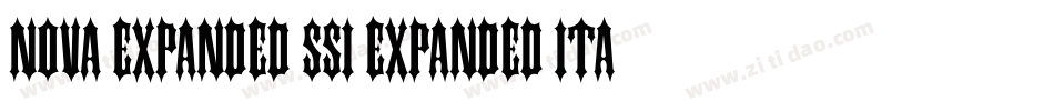 Nova Expanded SSi Expanded Italic字体转换